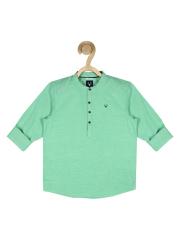 Allen Solly Junior Boys Green Casual Cotton Shirt