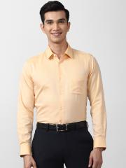 Peter England Men Yellow Formal Shirt