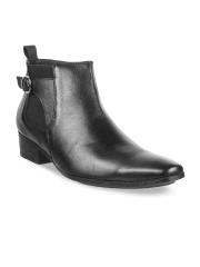 Mochi Men Black Buckle Detail Boots