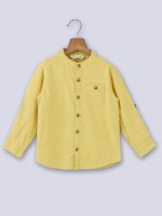 Beebay Boys Yellow Solid Casual Shirt