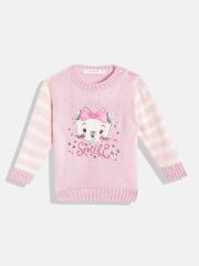 Wingsfield Girls Pink & White Printed Pullover