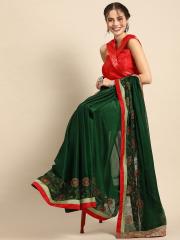 Sangria Women Green Sarees