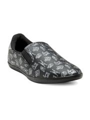 Franco Leone Men Black Printed Loafers