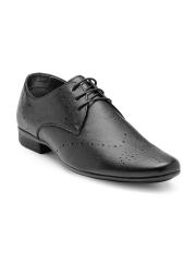 Franco Leone Men Black Leather Formal Shoes