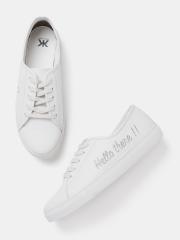 Kook N Keech Women White Sneakers