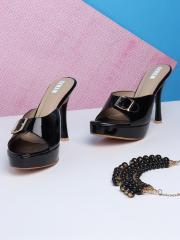 ELLE Women Black Block Sandals