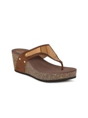 Rocia Women Brown Colourblocked Wedges