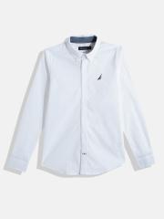 Nautica Boys White Casual Shirt