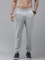 Roadster Men Grey Melange Solid Joggers