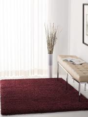 Banchmark Home Furnishings Maroon Shaggy Rectangle Carpet