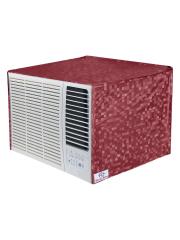 Kuber Industries Maroon Printed Window AC Cover