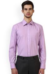 Park Avenue Men Purple Solid Formal Shirt