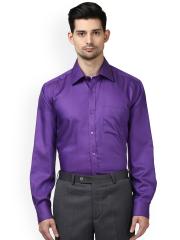 Park Avenue Men Purple Solid Formal Shirt