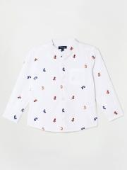 Juniors by Lifestyle Boys White Printed Casual Shirt