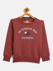 Duke Boys Maroon Printed Sweatshirt