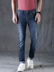 WROGN Men Blue Slim Fit Mid-Rise Clean Look Stretchable Jeans