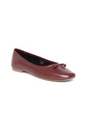 Carlton London Women Maroon Solid Ballerinas