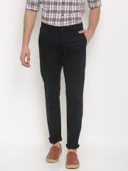 Allen Solly Men Navy Blue Smart Slim Fit Solid Regular Trousers