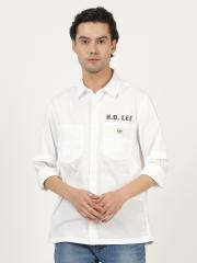 Lee Men White Comfort Casual Shirt