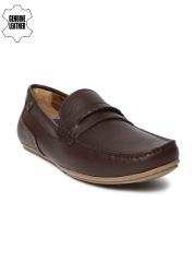 Ruosh Smart Casual Men Brown Genuine Leather Loafers