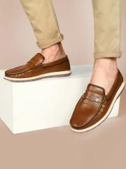 Buckaroo Men Tan Leather Loafers