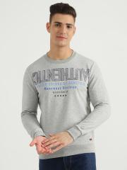 United Colors of Benetton Men Grey Printed Sweatshirt