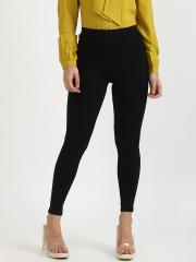 United Colors of Benetton Women Black Solid Leggings