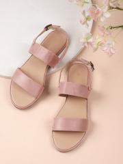 DressBerry Women Dusty Pink Solid Flats