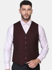 Blackberrys Men Red Solid Waistcoat