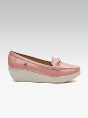 Carlton London Women Pink Solid Wedges