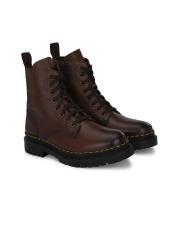 Delize Men Brown Solid Boots