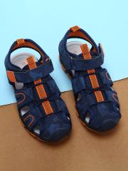 Fame Forever by Lifestyle Boys Navy Blue & Orange Fisherman Sandals