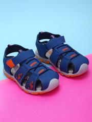 Fame Forever by Lifestyle Boys Navy Blue & Orange Fisherman Sandals