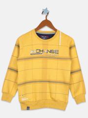 Monte Carlo Boys Mustard Yellow Checked Sweatshirt