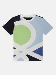 United Colors of Benetton Boys Multicoloured Cotton T-shirt