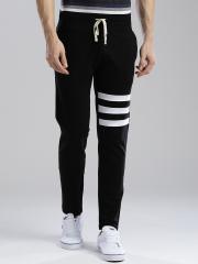 Hubberholme Men Black Solid Track Pants