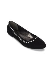 Truffle Collection Women Black Solid Ballerinas