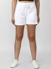 FOREVER 21 Women White Solid Shorts