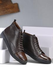 San Frissco Men Brown Solid Casual Boots