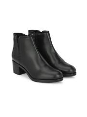 Delize Women Black Solid Chelsea Boots