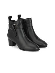 Delize Women Black Solid Chelsea Boots