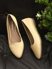 DressBerry Women Yellow Solid Ballerinas Flats