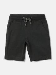 United Colors of Benetton Boys Black Cotton Shorts