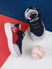 Jazzy Juniors Boys Navy Blue Colourblocked Sneakers