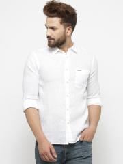 Pepe Jeans Men White Solid Casual Shirt