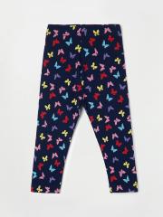 Juniors by Lifestyle Girls Navy Blue Printed Leggings