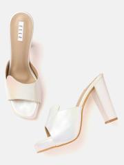 ELLE Women White Block Heel Sandals