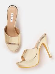 ELLE Women Golden Stiletto Heel Sandals