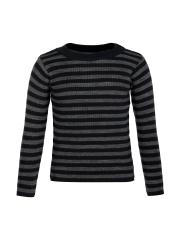 Cayman Girls Black & Grey Striped Sweater