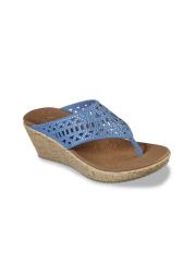 Skechers Women Blue Flip Flops